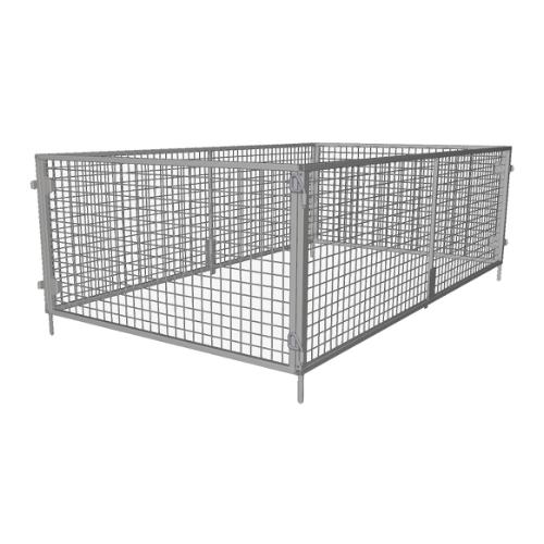 Netgitter komplet 260 x 150 x 80 cm - stål