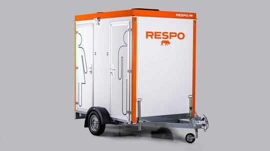 Mobile double toilet 300L
