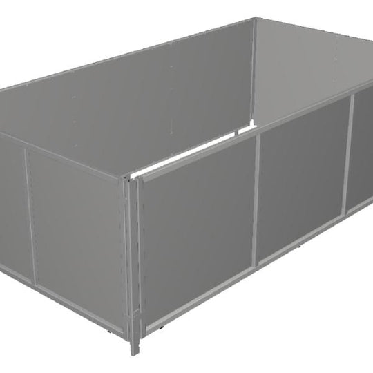 Pladesider komplet 100 cm. 19 TB, stål - monteret